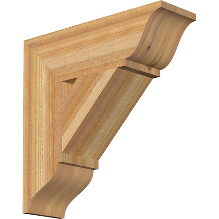 Ekena Millwork Traditional Traditional Rough Sawn Bracket, Western Red Cedar, 6"W x 20"D x 20"H BKT06X20X20TRA01RWR